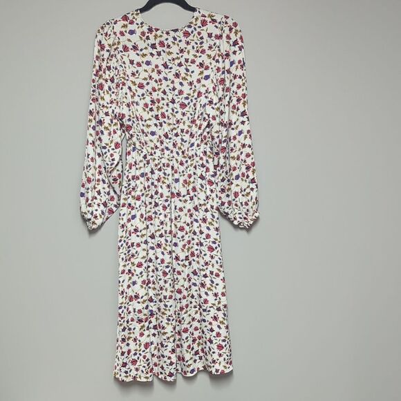 Banana Republic Factory White Floral Long Sleeve Dress - Picture 5 of 7
